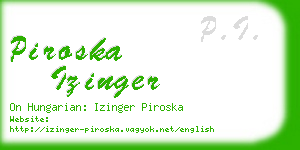 piroska izinger business card